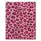 Pink Leopard Print Shag Area Rug