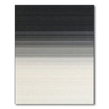 Black to White Gradient Abstract Area Rug