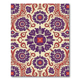 Purple Purple Floral Persian Area Rug