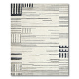 Bold Black White Geometric Stripe No. 2 Area Rug