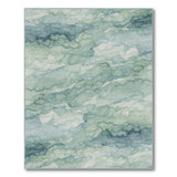 Blue Teal Abstract Cloud Area Rug