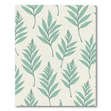 Mint Green Fern Leaf Area Rug