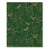 Emerald Green Dragonfly Fern Area Rug