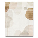Abstract Beige Neutral Geometric Area Rug