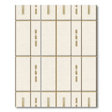 Gold-Outline Beige Geometric Area Rug