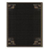 Gold Dot Geometric Black Area Rug