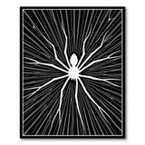 Radiant Spider Line Art Area Rug