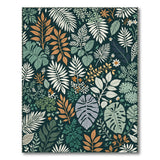 Lush Monstera Fern Leaf Area Rug