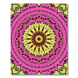 Multi-color and Patterns Geometric Modern Vibrant Pink Mandala Geometric Area Rug