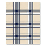 Classic Navy Plaid Beige Area Rug