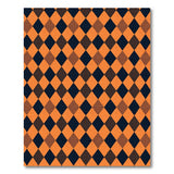 Bold Orange Harlequin Diamond Area Rug