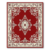 Traditional Persian Ornate Red Persian Area Rug with Floral Medallion
