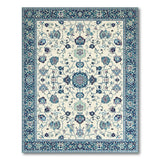 Blue Ivory Traditional Persian Floral Rug