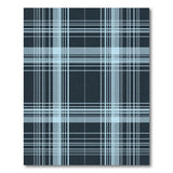 Blue and Teal Navy Plaid Geometric Area Rug