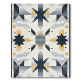 Grey Geometric Star Southwestern Area Rug