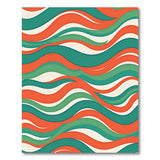 Multi-color and Patterns Abstract Area Vibrant Wavy Abstract Area Rug