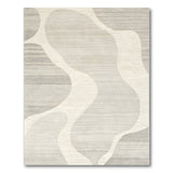Abstract Area Abstract Grey Organic Shapes Area Rug