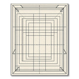 Geometric Nested Grid Area Rug