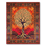 Multi-color and Patterns Tree of Life Persian Area Rug