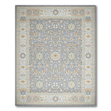 Grey Traditional Persian Area Rug with Floral Motifs