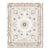 Beige and Neutral Ornate Floral Vintage Area Rug