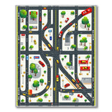 Vibrant Kids City Road Map Play Rug