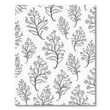 Elegant Black White Fern Sketch Area Rug