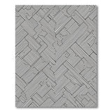 Black White Geometric Intersecting Lines Rug