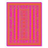 Vibrant Pink Orange Persian Area Rug