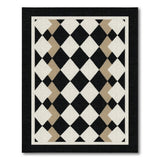 Black White Harlequin Diamond Area Rug