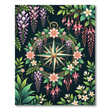 Botanical Compass Floral Area Rug