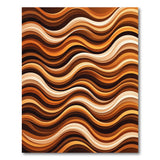 Wavy Brown Tan Abstract Brown and Tan Area Rug