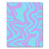 Wavy Purple Teal Abstract Area Rug