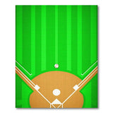 Green Baseball Field Diamond Area Rug