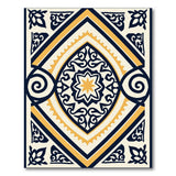 Navy and Gold Persian Medallion Area Rug