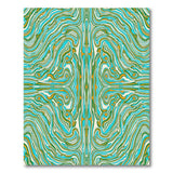 Teal Wave Abstract No. 6 Area Rug