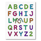Multi-color and Patterns Vibrant Rainbow ABC Alphabet Kids Rug