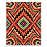 Southwestern Vibrant Multi-Color Geometric Southwestern Rug