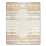 Beige Geometric Scallop Area Rug