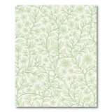 Delicate Green Leaf Daisy Floral Area Rug