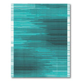 Blue and Teal Teal Geometric Stripe Area Rug