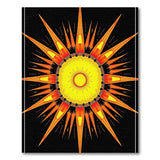 Geometric Modern Radiant Orange Sunburst Geometric Area Rug
