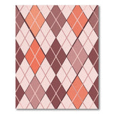Orange Pink Diamond Argyle Area Rug