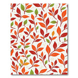 Vibrant Multi-Color Leaves Pattern Area Rug