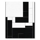 Geometric Modern Bold Black White Geometric Area Rug