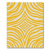 Vibrant Yellow Wavy Diamond Area Rug