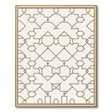 Geometric Modern Gold Lattice Geometric Area Rug