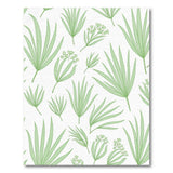 Lush Green Palm Frond Pattern Area Rug