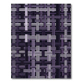 Purple Woven Basket Geometric Area Rug