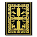 Gold Greek Key Labyrinth Area Rug